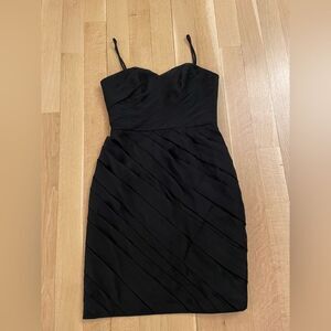 Saison Blanche Black Sheath Mini Dress